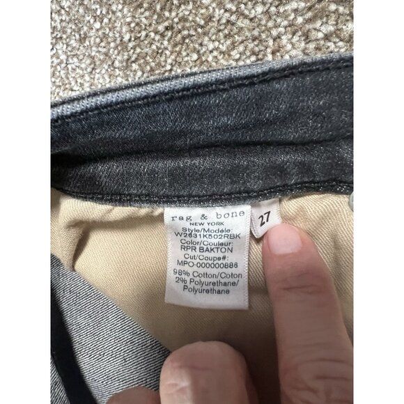 Rag & Bone Women Nina High Rise Ankle Cigarette Jeans size 27 Stretch Zipper - Picture 13 of 13